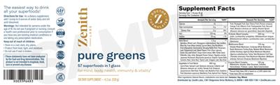 Pure Greens label