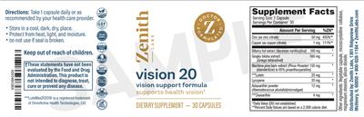 Vision 20 label