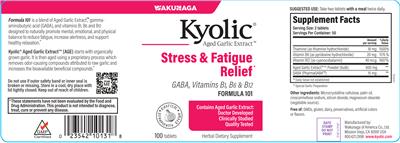 Kyolic Stress & Fatigue Relief Formula 101 label