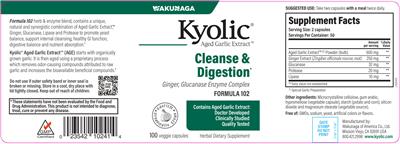 Kyolic Ginger, Glucanase Enzyme Complex Formula 102 label