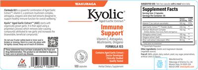 Kyolic Formula 103 label