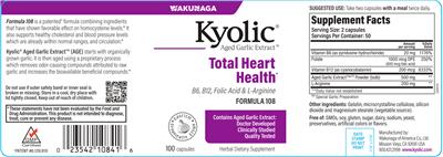 Kyolic Formula 108 label