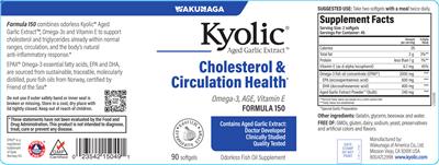 Kyolic Formula 150 label