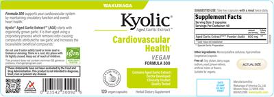 Kyolic Formula 300 label
