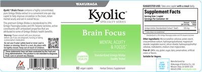 Kyolic Brain Focus label