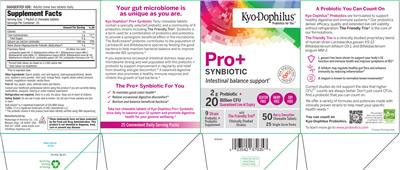 Kyo-Dophilus Pro+ Synbiotic Berry Smoothie label