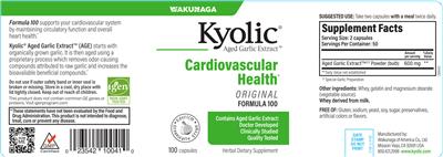 Kyolic Original Formula 100 label
