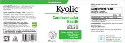 Kyolic Cardiovascular Health Original Formula 100 label
