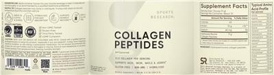 Collagen Peptides Unflavored label