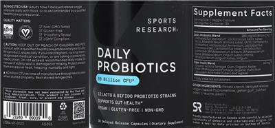 Daily Probiotics label