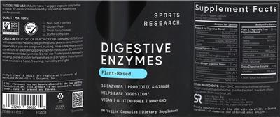 Digestive Enzymes label