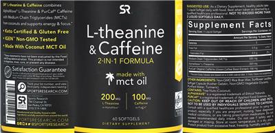 L-Theanine & Caffeine label