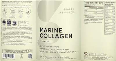 Marine Collagen Unflavored label