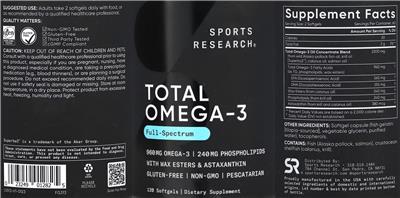 Total Omega-3 label
