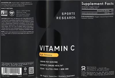 Vitamin C 1000 mg label