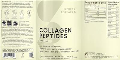 Collagen Peptides Unflavored label