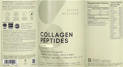 Collagen Peptides Vanilla label