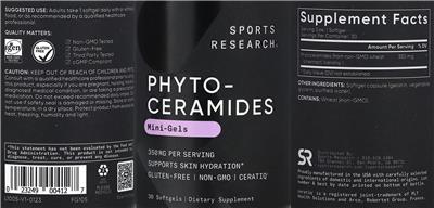 Phytoceramides 350 mg label