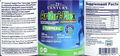 Arthri-Flex Advantage + Turmeric label