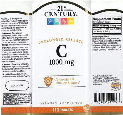 C 1000 mg label