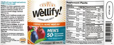 Men's 50+ Multivitamin Multimineral label