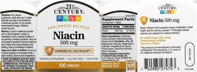 Niacin 500 mg label