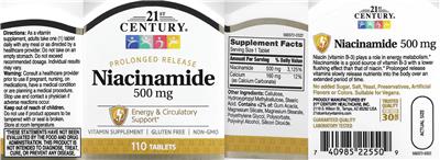 Niacinamide 500 mg label