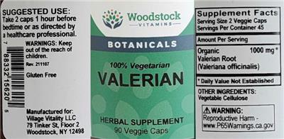 Valerian label
