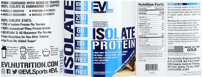 100% Isolate Protein Chocolate Peanut Butter label