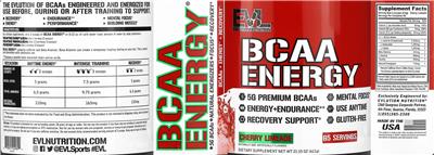 BCAA Energy Cherry Limeade label
