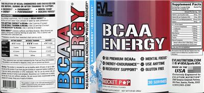BCAA Energy Rocket Pop label