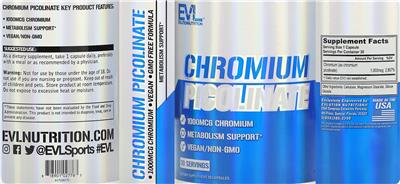 Chromium Picolinate 1000 mcg label