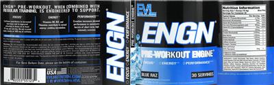ENGN Pre-Workout Blue Raz label
