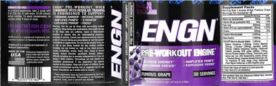 ENGN Pre-Workout Engine Furious Grape label