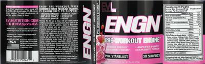 ENGN Pre-Workout Pink Starblast label