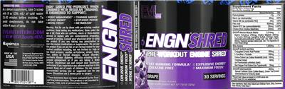 ENGN Shred Pre-Workout Grape label