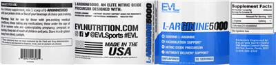 L-Arginine5000 Unflavored label