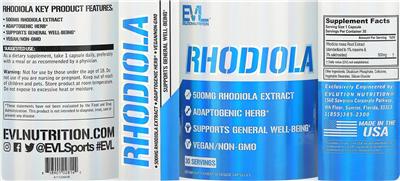 Rhodiola 500 mg label