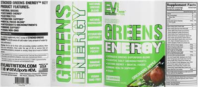 Stacked Greens Energy Orchard Apple label