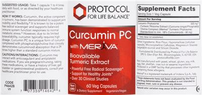 Curcumin PC with Meriva label