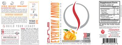 Everyday Amino Mango Tangerine label