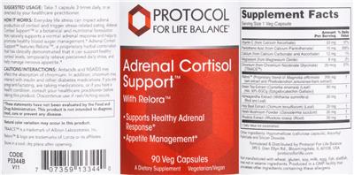 Adrenal Cortisol Support with Relora label