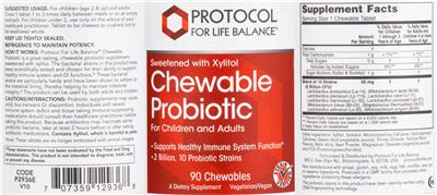 Chewable Probiotic label