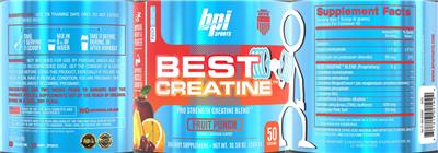 Best Creatine Fruit Punch label
