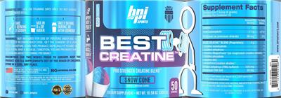 Best Creatine Snow Cone label