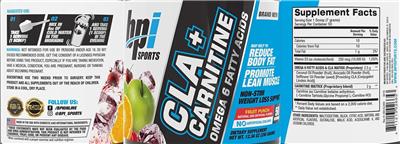 CLA + Carnitine Fruit Punch label