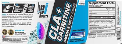 CLA + Carnitine Snow Cone label