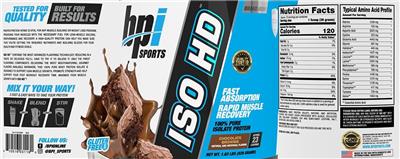 Iso HD Chocolate Brownie label