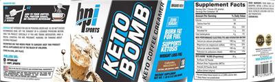 Keto Bomb Caramel Macchiato label