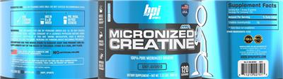 Micronized Creatine Unflavored label